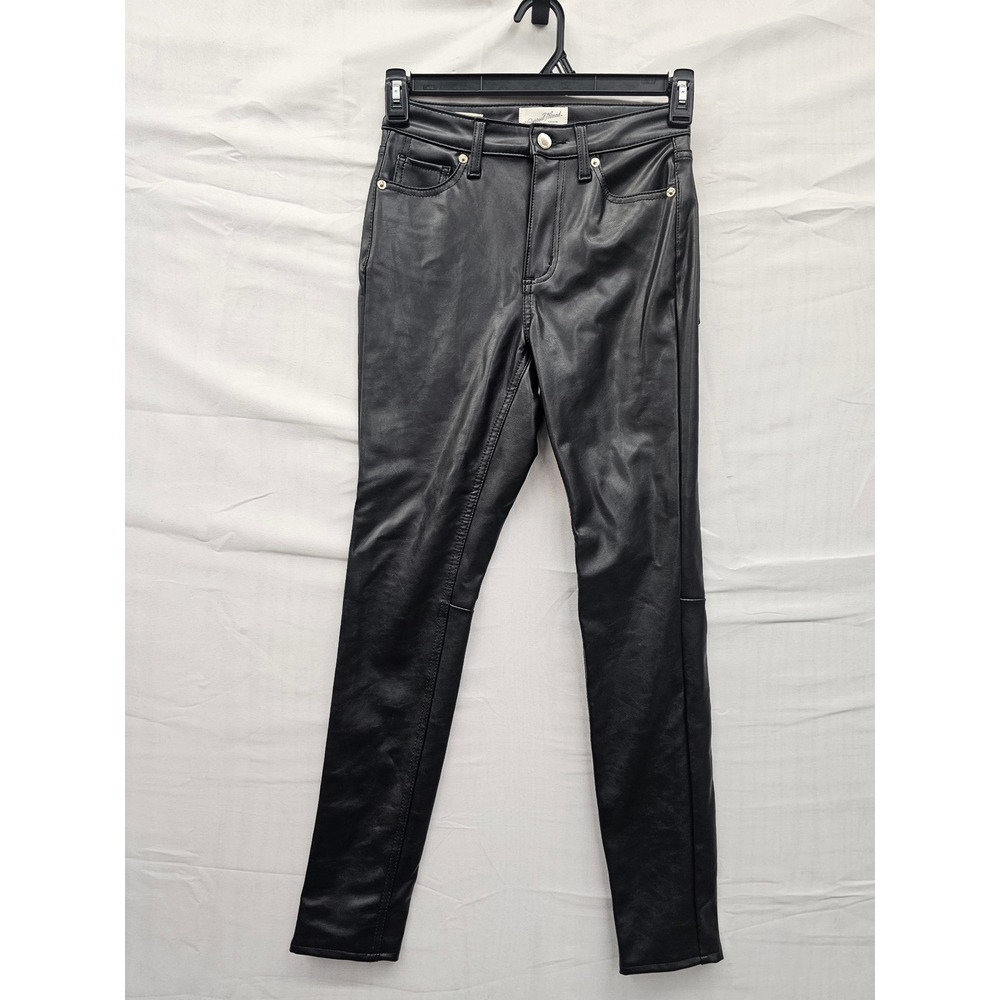 Universal Thread Womens High Rise Skinny Pants Black Poly Blend Casual Size 4R